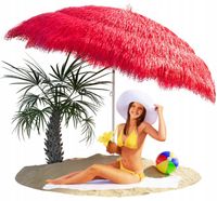 DUŻY PARASOL PLAŻOWY OGRODOWY HAWAJSKI POCHYLNY NA BALKON TARAS PLAŻĘ 150CM