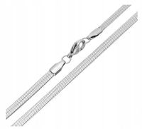 NASZYJNIK SREBRNY DAMSKI STAL CHIRURGICZNA ŻMIJKA 4 mm 45 CM