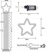 CHOINKA ZEWNĘTRZNA METALOWA 317 LED LAMPKI 320 cm