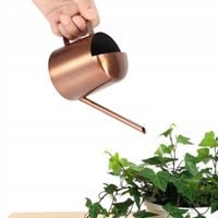 KONEWKA PODLEWACZKA METALOWA DO KWIATÓW ROŚLIN BRĄZOWY OZDOBNA 0.3L