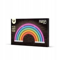 NEON LED NA ŚCIANĘ TĘCZA 5 KOLORÓW STOJĄCY WISZĄCY LAMPKA NOC USB/BATERIE
