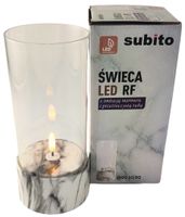 Świeca LED SUBITO C701 H190 marmur (677)