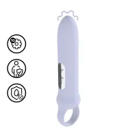 loveline vibrating loop grip lawendowy - kompaktowy masażer z uchwytem