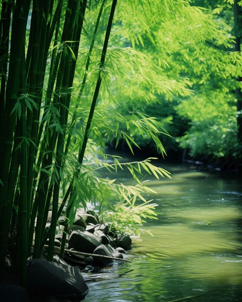 Plakat 40x50cm Spokój Bambusów zdjęcie 1