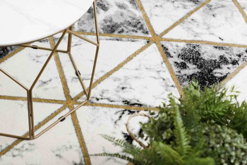 RUG/LU/ESTEMA/MARBLETRIANGLES/BLACK+GOLD/80x150 na Arena.pl