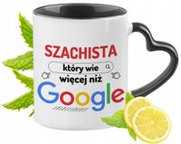 Dla Technika Kubek Czarny Z Uszkiem W Kształcie Serca Na Prezent