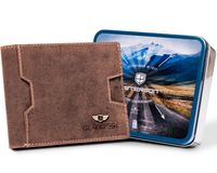 skórzany portfel męski z kieszonką na kartę - peterson