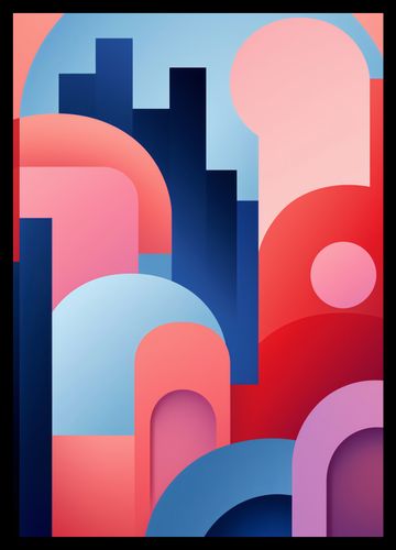 Plakat 29,7x42cm Miasto Kolorów na Arena.pl