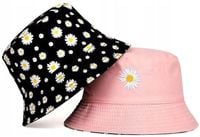 Kapelusz Czapka BUCKET RYBACKI dwustronn stokrotki