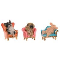 Figurka Dekoracyjna Home ESPRIT Wielokolorowy 15 X 9,5 X 14 CM (3 Sztuk)