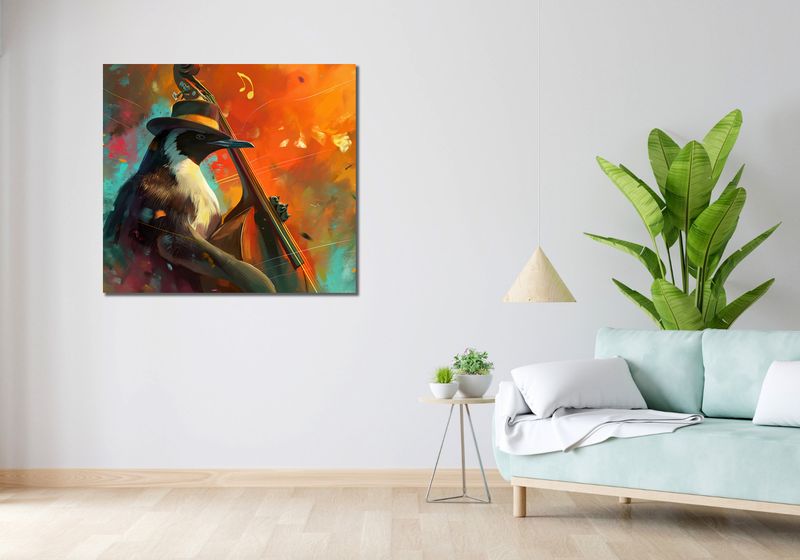 Obraz 100x90cm Pingwinia Nuta zdjęcie 2