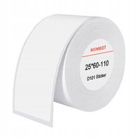 2 x NIIMBOT 110SZT WIELOFUNKCYJNE ETYKIETY NAKLEJKI TERMICZNE BIAŁE 25X60 M
