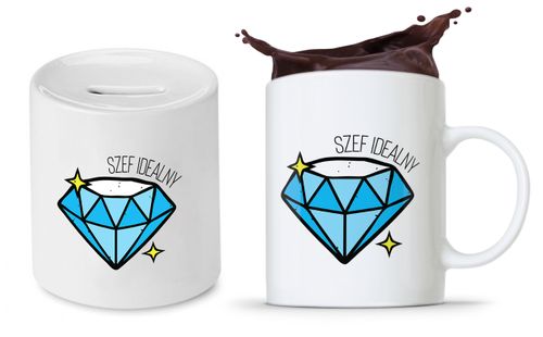 Dla Szefa Szefowej Zestaw Kubek + Skarbonka Z Nadrukiem Ze Zdjęciem na Arena.pl