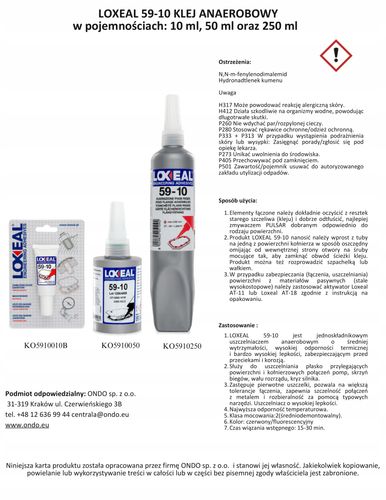 USZCZELNIACZ ZŁĄCZY KOŁNIERZOWYCH LOXEAL 59-10 WYSOKA LEPKOŚĆ +200°C 250 ml na Arena.pl