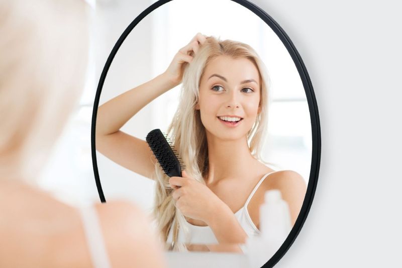 Lustro nowoczesne Sander 50 cm czarne zdjęcie 8