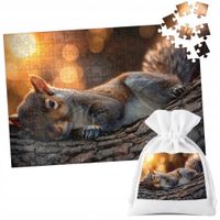 PUZZLE TRADYCYJNE - ZWIERZĘTA DZIKIE LEŚNE WIEWIÓRKA - 35 el