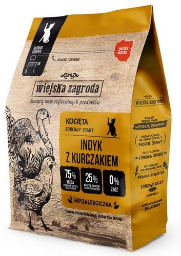 Wiejska Zagroda Kot - Indyk z kurczakiem dla kociąt 400g na Arena.pl