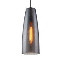 LAMPA wisząca TABBY MDM3147/1 SG+DROP Italux szklana OPRAWA zwis tuba z efektem deszczu przydymiona
