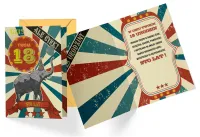 Kartka Okolicznościowa na Osiemnastkę - 18 Urodziny - Słoń