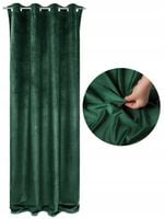 Zasłony Welurowe na Przelotkach 140x250cm Welwetowe Grube Butelkowa