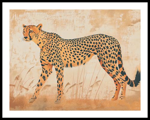 Plakat 65x50cm Gepard w Ruchu na Arena.pl