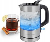 Mały Czajnik Elektryczny 0,5L Bezprzewodowy 1100W Szklany Mały Podróżny LED