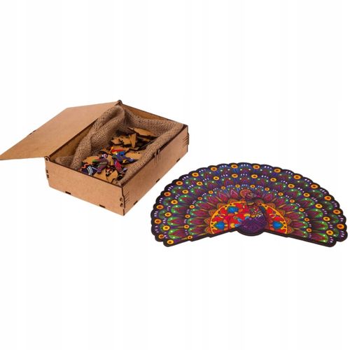 Puzzle Drewniane Eko 78 Luksusowy Paw A4 Puza4-01735 na Arena.pl