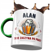 Kubek Zielony Dla Alana Kolegi Męża Na Prezent Z Nadrukiem Ze Zdjęciem