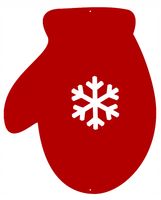 Ś21 Zawieszka świąteczna RĘKAWICZKA Boże Narodzenie ozdoba ażur ŚWIĘTA ZIMA