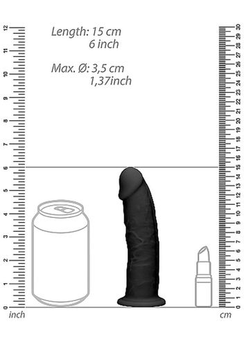 Silicone Dildo Without Balls - 15,3 Cm - Black na Arena.pl