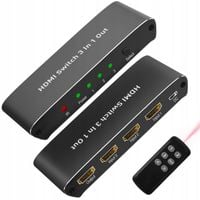 ROZDZIELACZ PRZEŁĄCZNIK SWITCH 3x HDMI 4K HDMI2.0 4K@60HZ