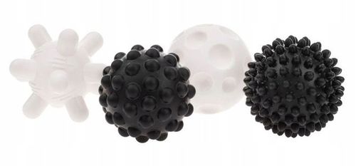 AKUKU Piłeczki SENSORYCZNE KONTRASTOWE CZARNO BIAŁE piłki SENSORKY od 0m+ na Arena.pl