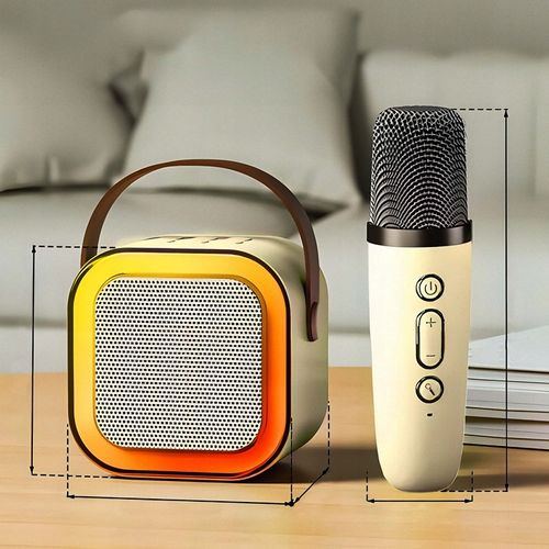 ZESTAW KARAOKE MIKROFON KARAOKE GŁOŚNIK BLUETOOTH RGB DWA MIKROFONY USB 2 na Arena.pl