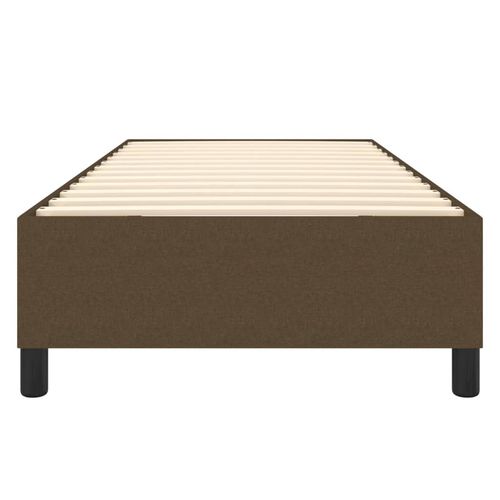 Rama łóżka bez materaca, ciemnobrązowa, 90x200 cm, tkanina na Arena.pl