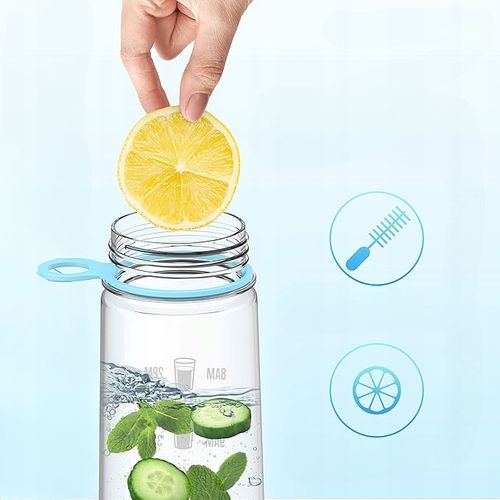 Bidon Butelka na wodę ze słomką 900ml Motywacyjna z miarką Szczelna na Arena.pl