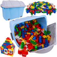 KLOCKI KONSTRUKCYJNE PLASTIKOWE 500 w POJEMNIKU POLSKIE DUŻE KREATYWNE