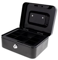 KASETKA NA PIENIĄDZE METAL 20 X 16 X 9CM CZARNY KEYS