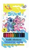 kredki ołówkowe trójkątne jumbo 12kol. stitch 0873