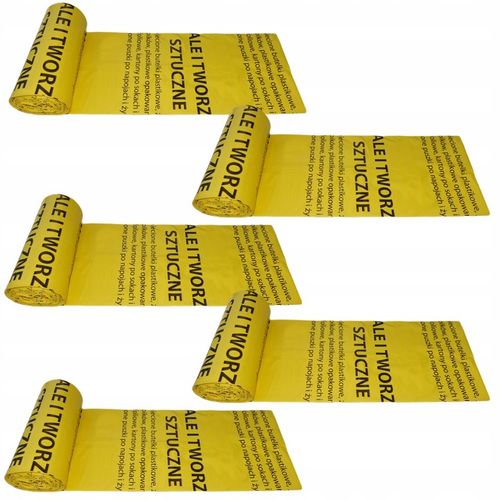 Worki segregacji śmieci PLASTIK ŻÓŁTE kosz 120L na Arena.pl