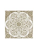 SERWETKI MAKI POL-MAK 33X33 ŁOWICKI WZÓR BIAŁY NA ZŁOCIE