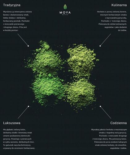 MOYA Matcha Codzienna Japońska Zielona Herbata Organiczna 50g Bio herbatka na Arena.pl
