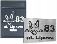 Skrzynka na listy z nadrukiem Tablica z numerem