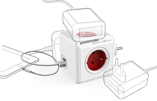 Listwa kostka zasilacz allocacoc PowerCube 4 gniazda 2xUSB na Arena.pl