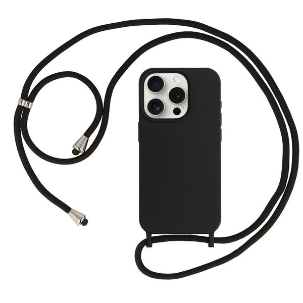 Strap Silicone Case do Iphone 13 Pro Max wzór 1 czarny zdjęcie 1