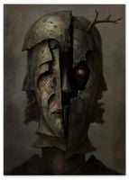 Plakat cyfrowy do wydruku portret mrok