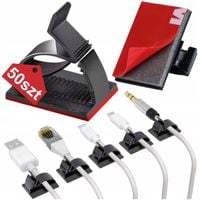 50x KLIPSY samoprzylepne uchwyt ORGANIZER na kable przewody 3M Alogy