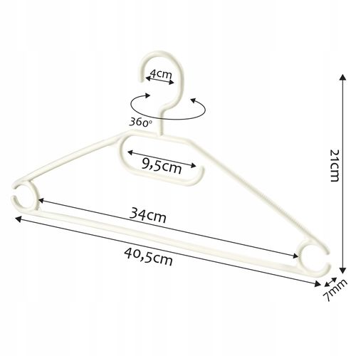 WIESZAK NA UBRANIA ODZIEŻ OBROTOWY WIESZAKI 5 szt na Arena.pl