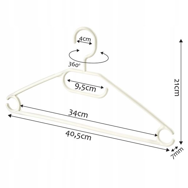 WIESZAK NA UBRANIA ODZIEŻ OBROTOWY WIESZAKI 5 szt zdjęcie 10