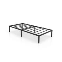 Łóżko 90x190 cm Składane Metalowe Rama Łóżka Stelaż Gościnne Czarne