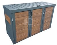 Zabudowa koszy na śmieci obudowa kubłów 177x65x110 cm 3x120L ID500